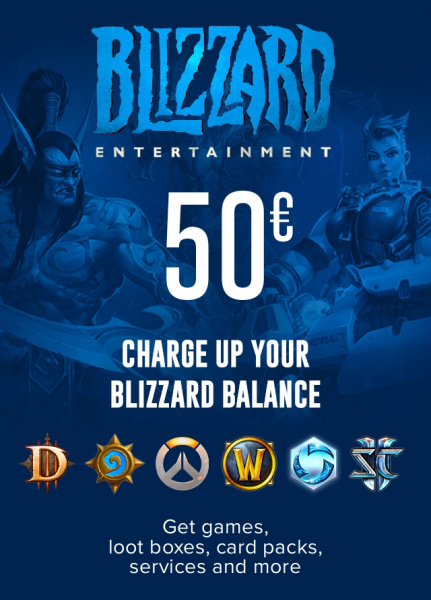 Подарочная карта Blizzard Battle net 50 EUR   | GameKeySoft